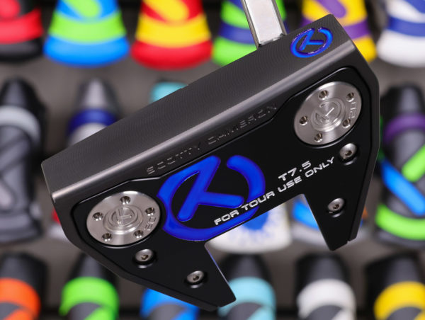 scotty cameron tour only two tone black and silver phantom x t7.5 circle t 360g putter with welded and polished sss flojet neck golf club