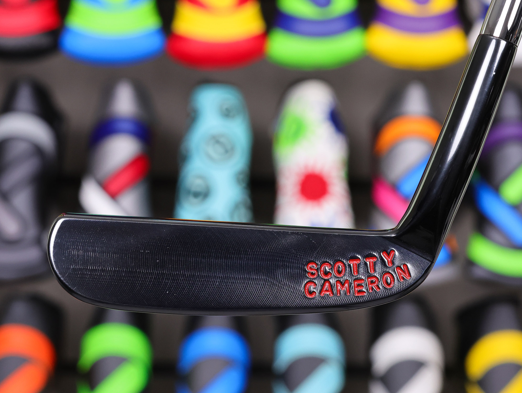 scotty cameron tour only brushed black carbon napa circle t handstamped putter with script titleist stamp golf club