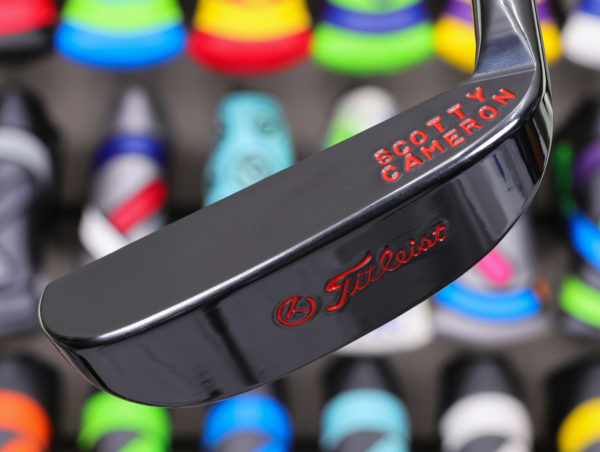 scotty cameron tour only brushed black carbon napa circle t handstamped putter with script titleist stamp golf club
