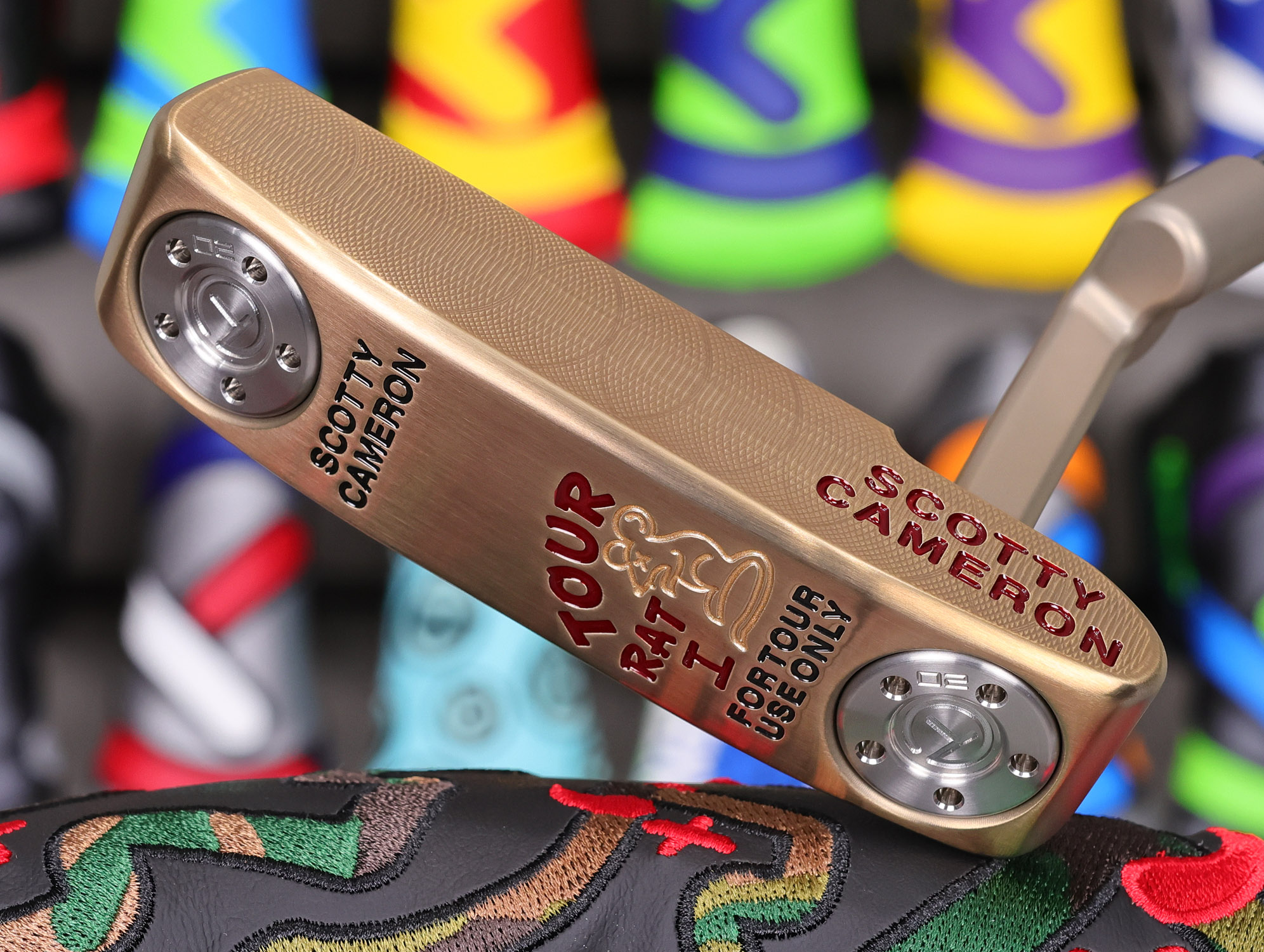 scotty cameron tour only chromatic bronze sss masterful tour rat circle t 360g putter with black shaft golf club