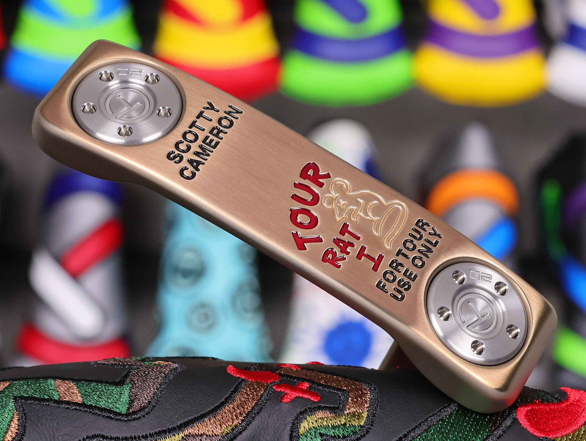 scotty cameron tour only chromatic bronze sss masterful tour rat circle t 360g putter with black shaft golf club