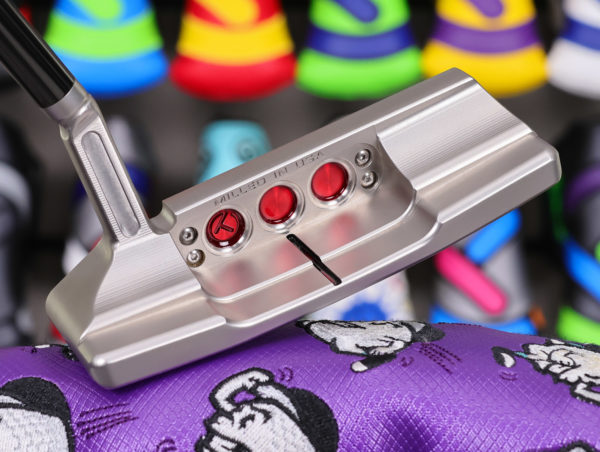 scotty cameron tour only newport 2.5 plus studio style circle t 360g putter with carbon steel chain link milled insert and black shaft golf club