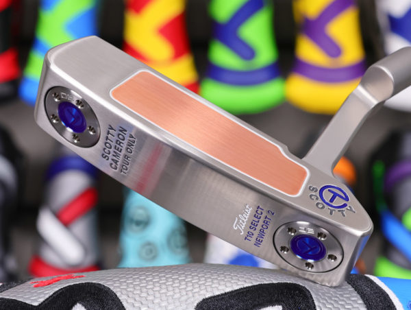 scotty cameron tour only sss buttonback newport 2 t10 teryllium insert circle t 360g putter with translucent blue paint golf club