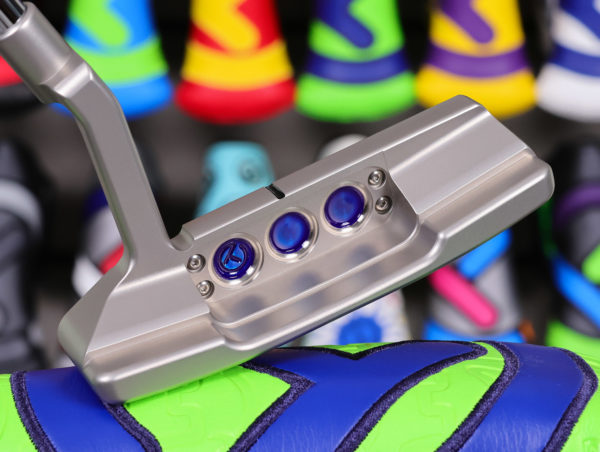 scotty cameron tour only concept 2 newport 2 select circle t 360g with xperimental blue sss insert and braided leather stitchback grip golf club