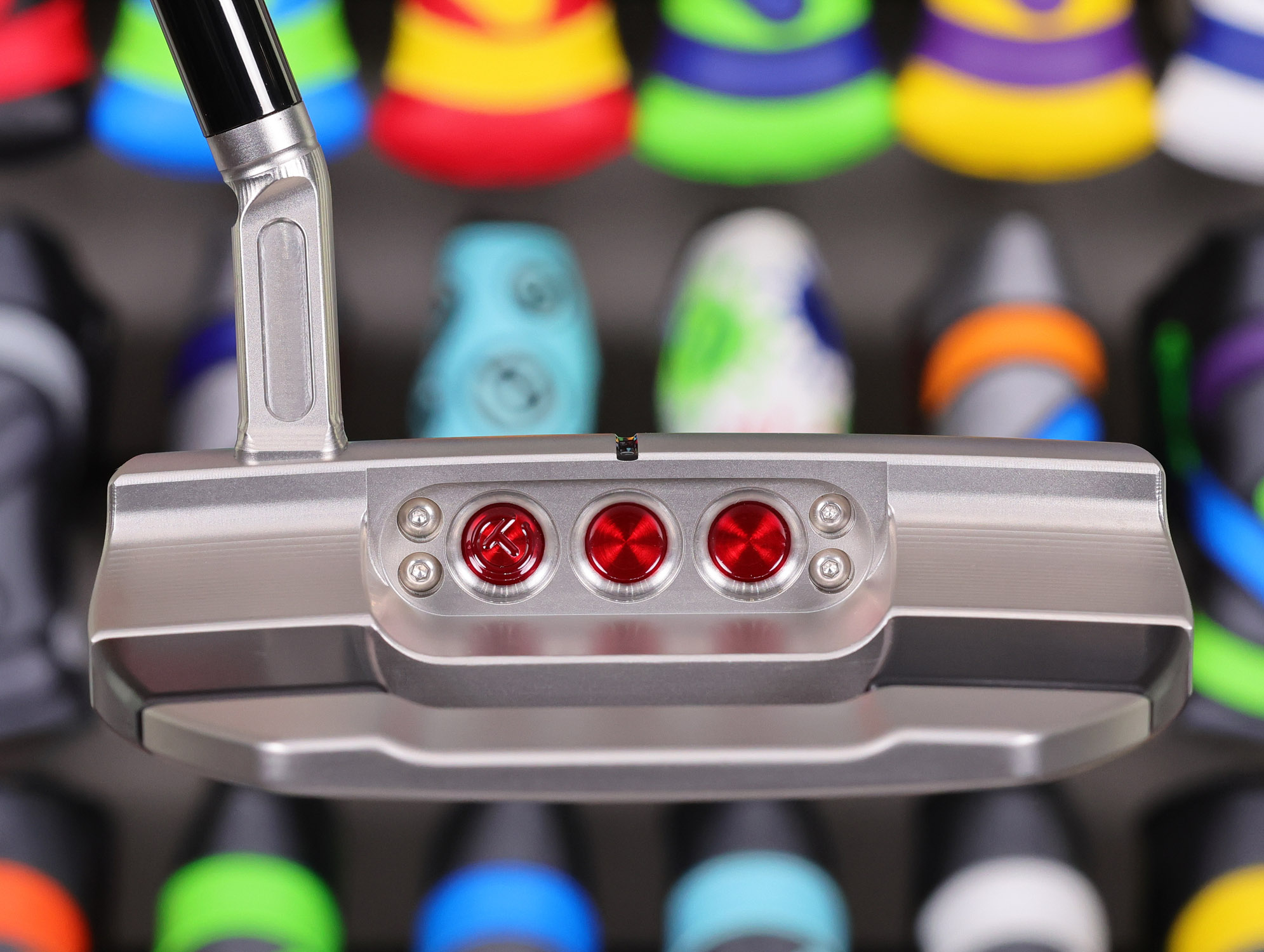 scotty cameron tour only sss fastback 1.5 studio style circle t 360g putter with carbon steel chain link milled insert i beam jet neck and black ct shaft golf club