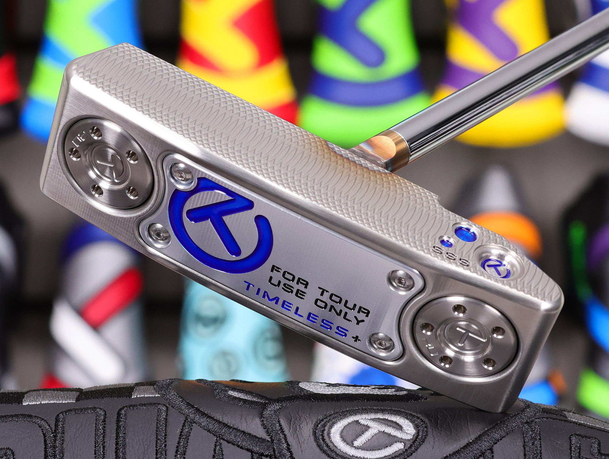 scotty cameron tour only two tone sss timeless plus tourtype circle t 360g with chromatic bronze welded centershaft spud neck golf club