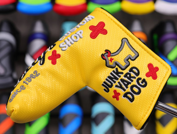 scotty cameron yellow custom shop junk yard dog since 1962 blade headcover