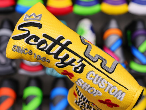 scotty cameron yellow custom shop junk yard dog since 1962 blade headcover