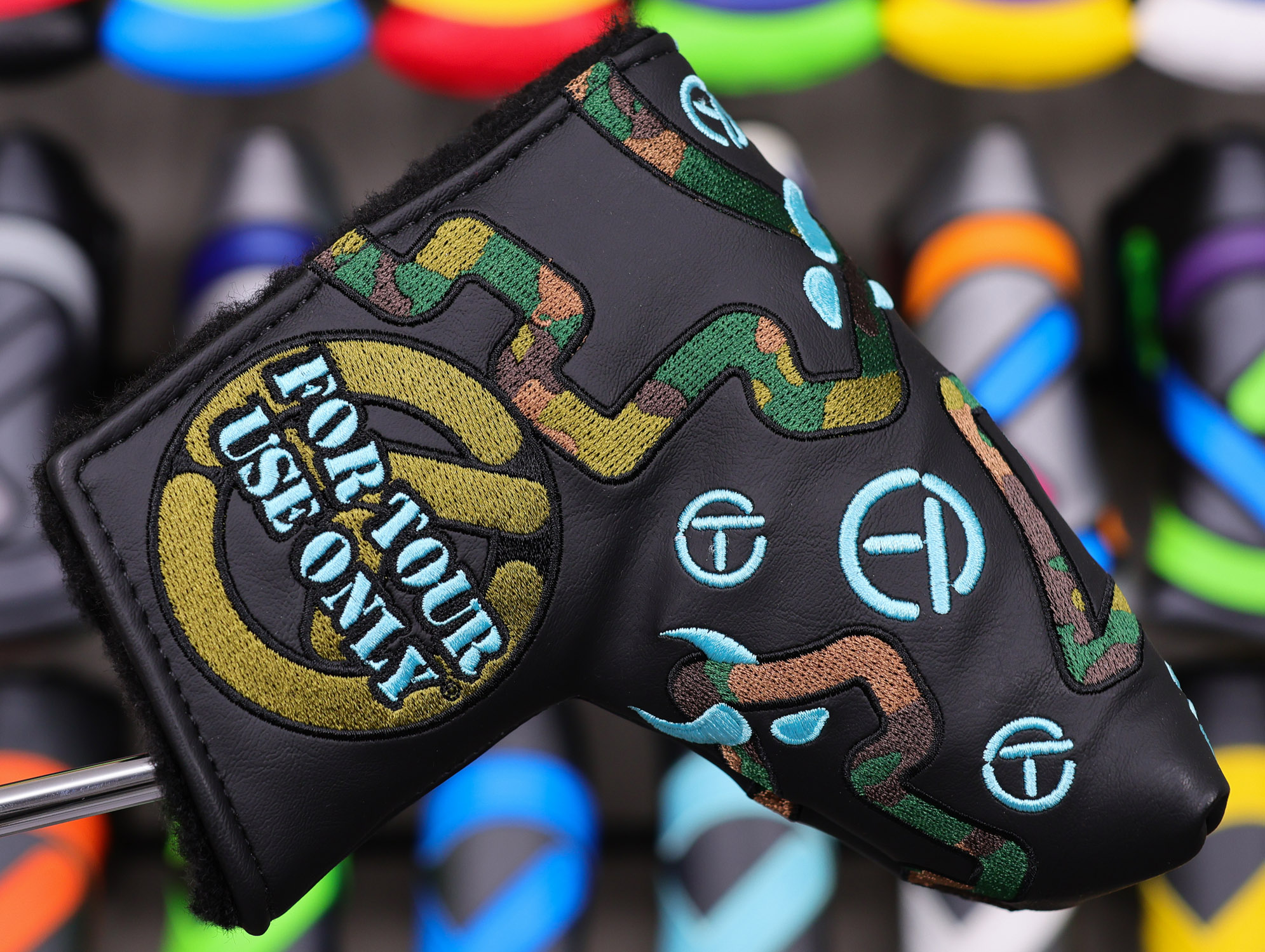 scotty cameron tour only camo bulldog tiffany circle t mid mallet putter headcover