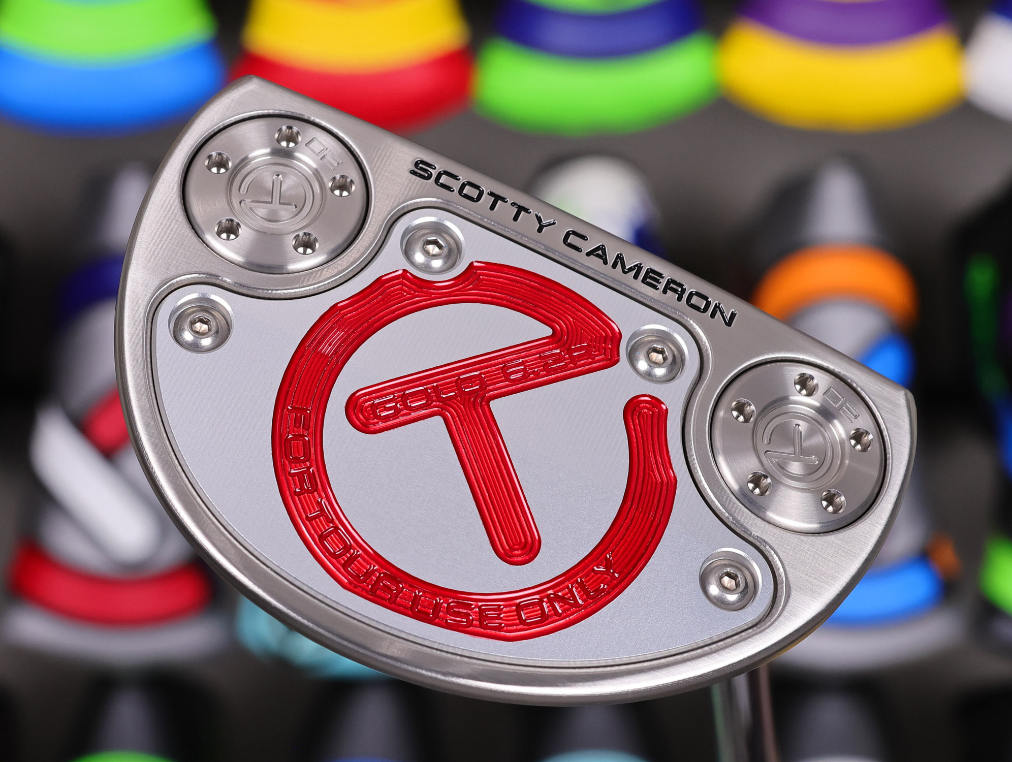 scotty cameron tour only 2026 golo tg6.2r studio style circle t 360g putter with plumber neck and carbon steel chain link milled insert golf club