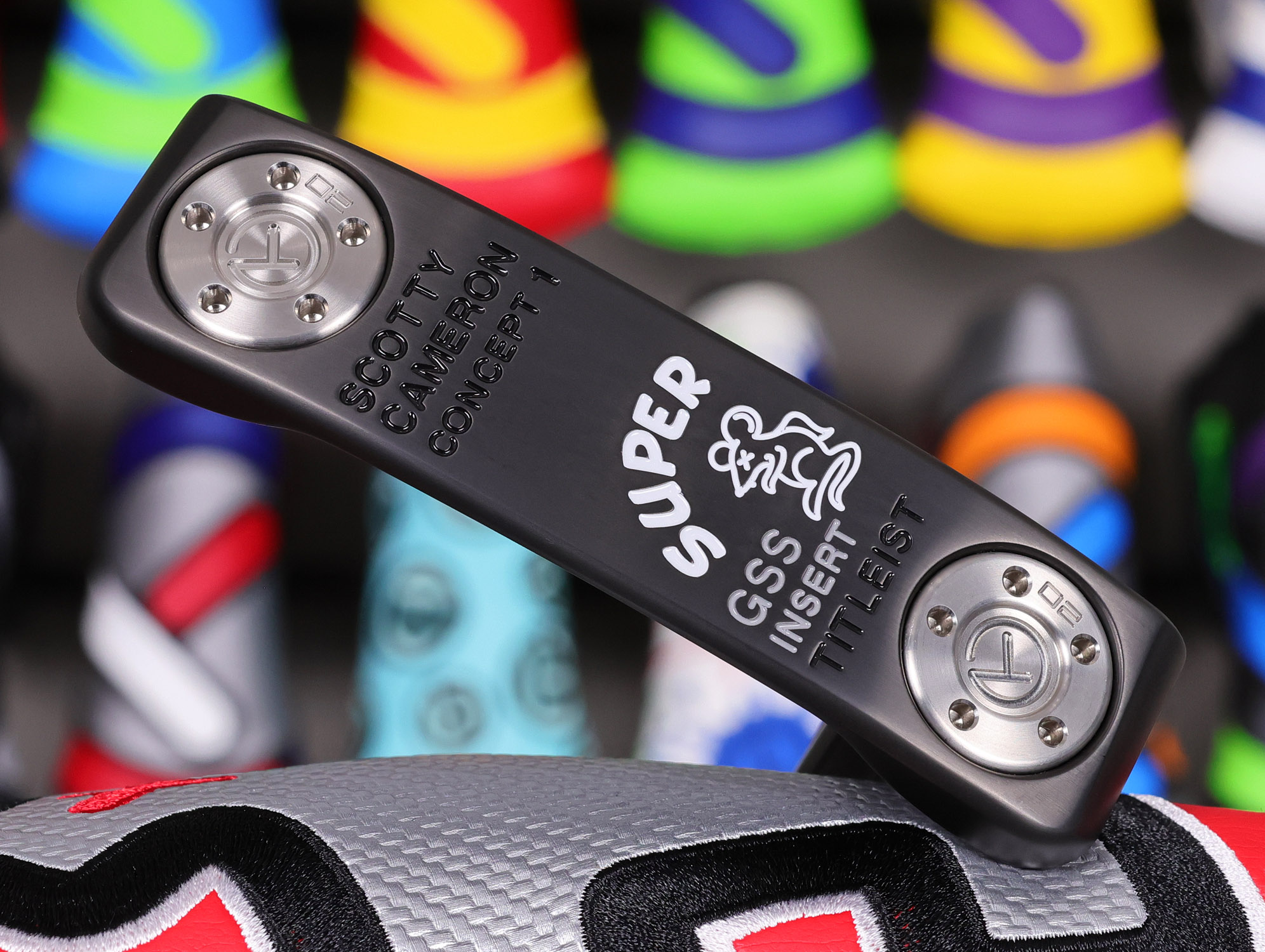 scotty cameron tour only black deep milled gss insert super rat concept 1 circle t 360g putter with sight circle golf club