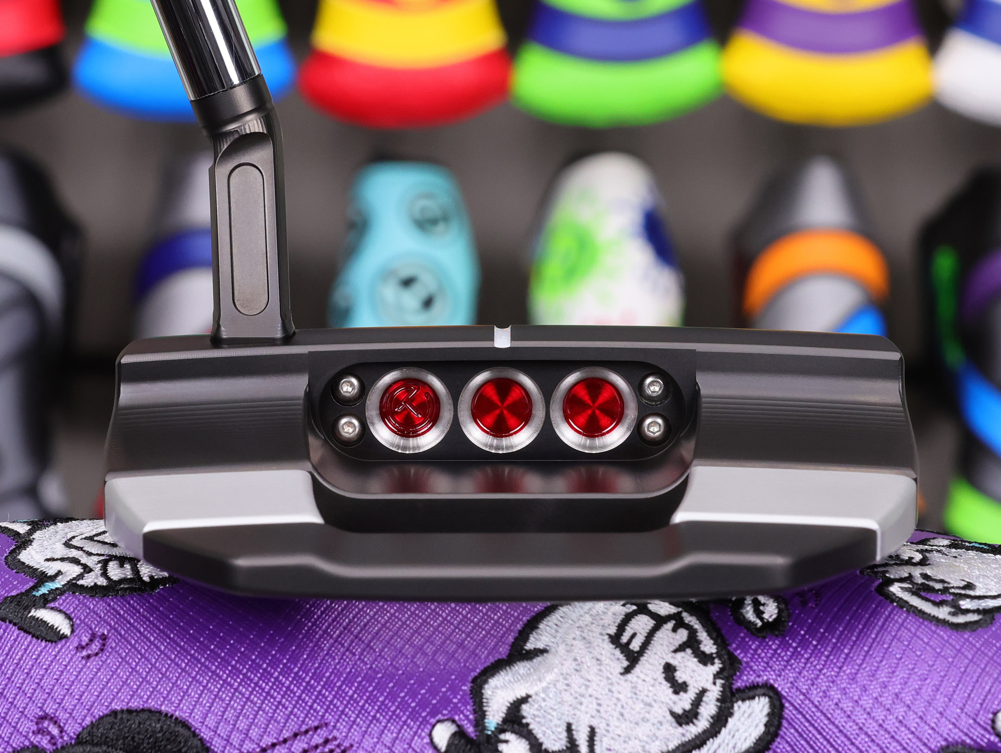 scotty cameron tour only black fastback 1.5 studio style circle t 360g putter with top line and carbon steel chain link milled insert golf club