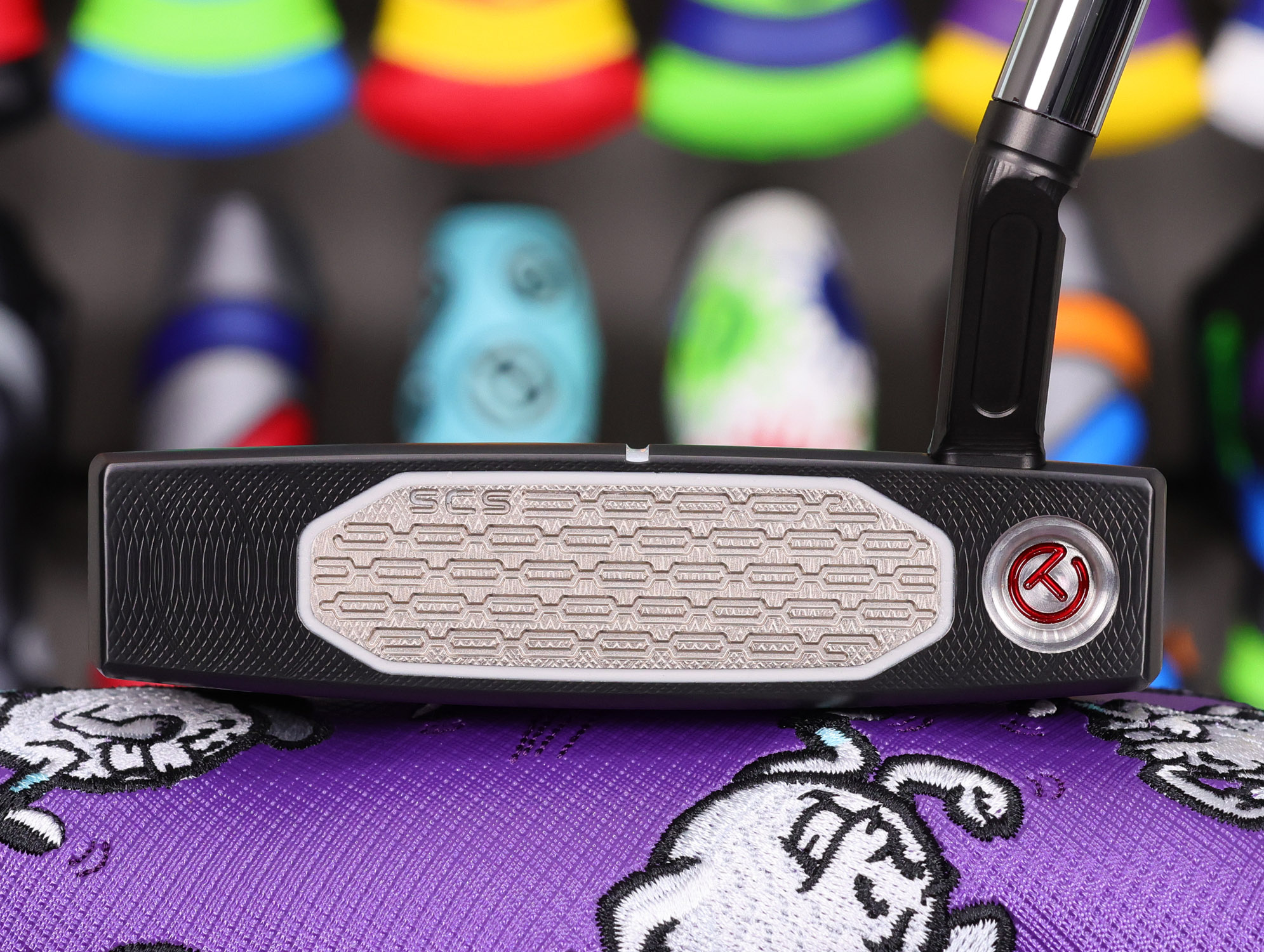 scotty cameron tour only black fastback 1.5 studio style circle t 360g putter with top line and carbon steel chain link milled insert golf club