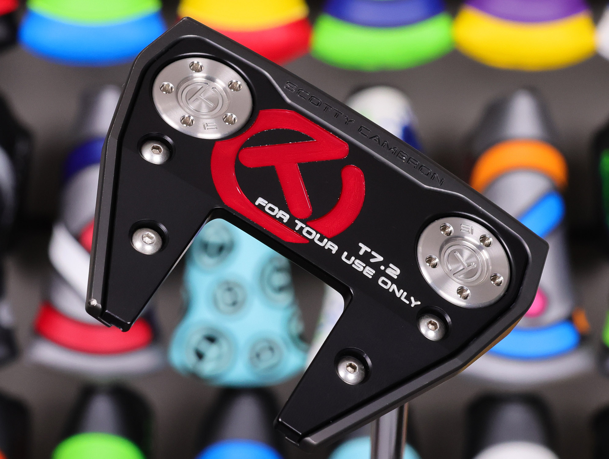 scotty cameron tour only black sss phantom x t7.2 circle t 360g putter with welded plumber neck and top line golf club
