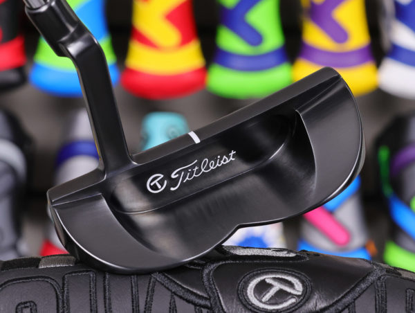 scotty cameron tour only brushed black carbon steel circa 62 number 6 handstamped circle t putter with script titleist and top line golf club
