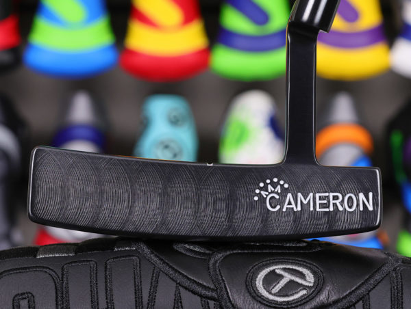 scotty cameron tour only brushed black carbon steel circa 62 number 6 handstamped circle t putter with script titleist and top line golf club