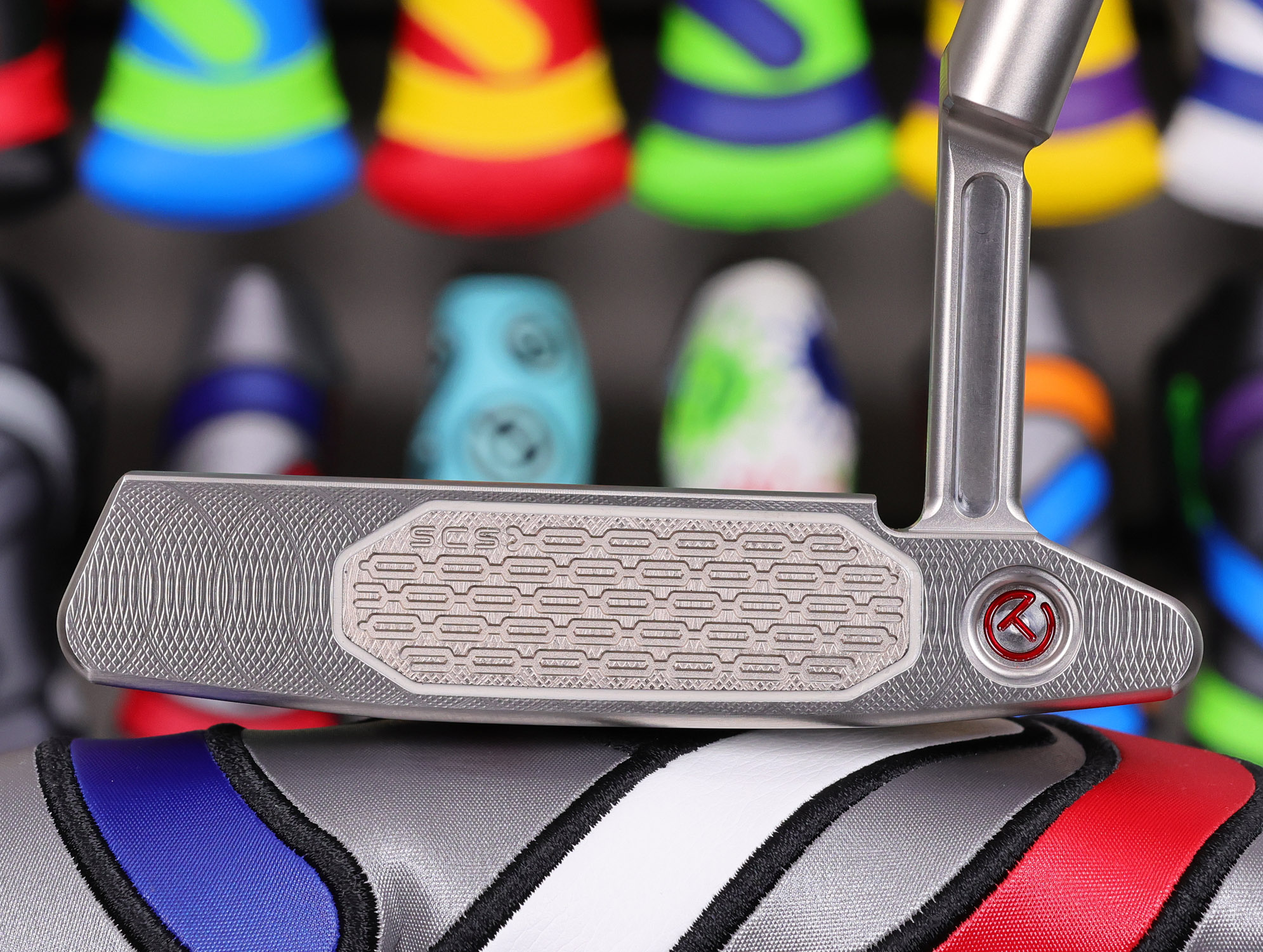 scotty cameron tour only newport 2 plus studio style circle t putter with carbon steel chain link milled insert golf club