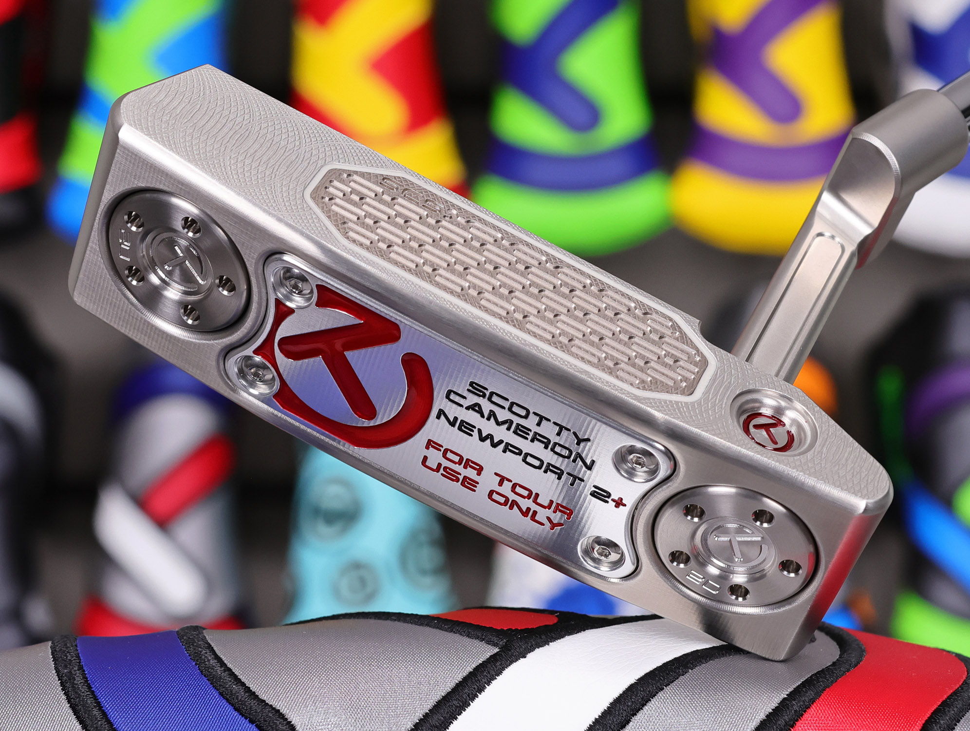 scotty cameron tour only newport 2 plus studio style circle t putter with carbon steel chain link milled insert golf club