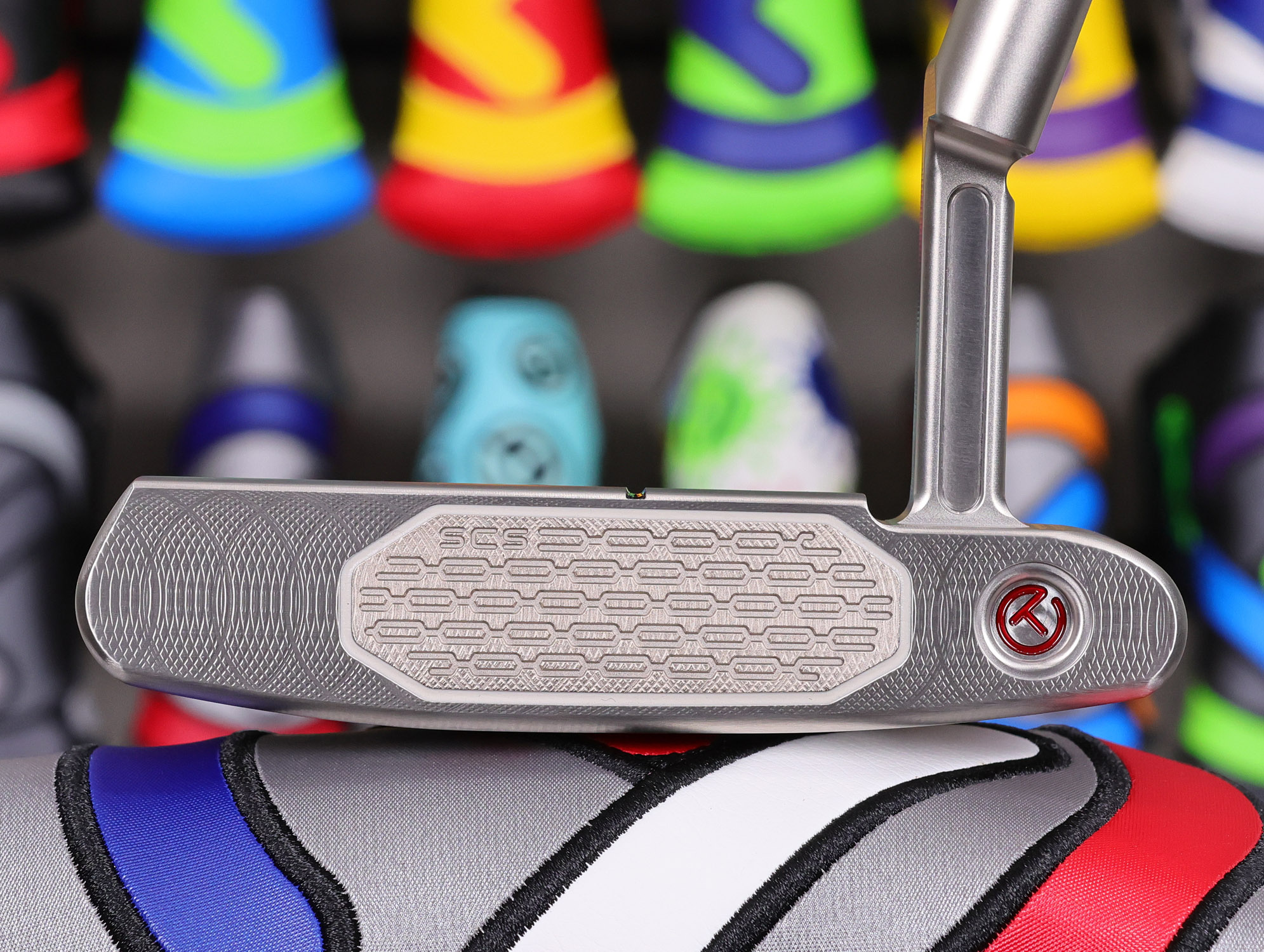 scotty cameron tour only newport plus studio style circle t putter with top line and carbon steel chain link milled insert golf club