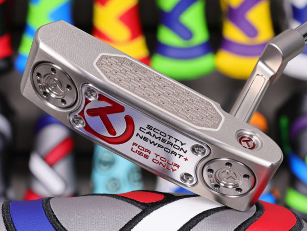 scotty cameron tour only newport plus studio style circle t putter with top line and carbon steel chain link milled insert golf club